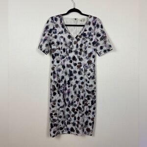 Damsel in a Dress Elegant Multicolor Patterned Career Wear Sheath Dress 10